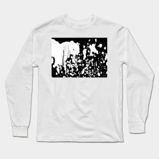 Abstract Black and White Rorschach Long Sleeve T-Shirt